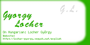 gyorgy locher business card