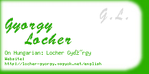 gyorgy locher business card